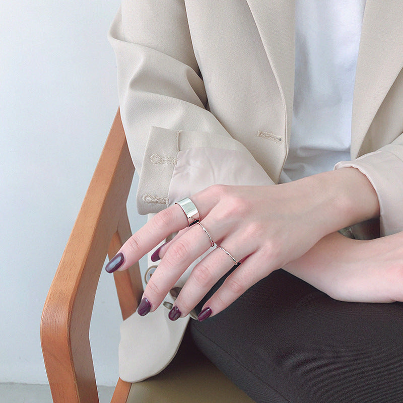925 Sterling Silver Wide Band Ring