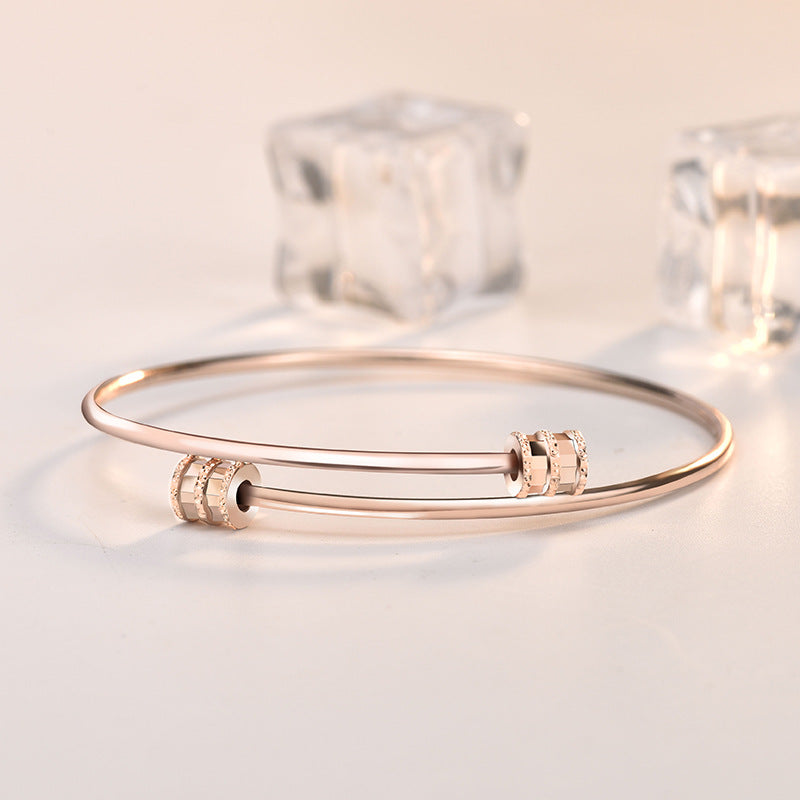 925 Sterling Silver Tube Open Bangle