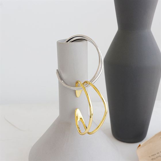 925 Sterling Silver Double Layer Bangle