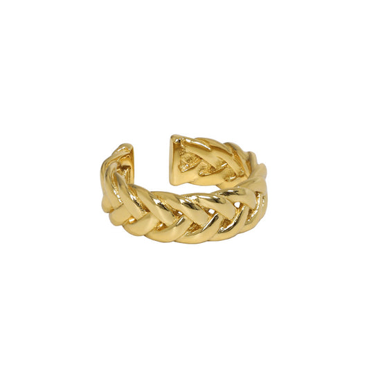 925 Sterling Silver Hollow Twisted Ring