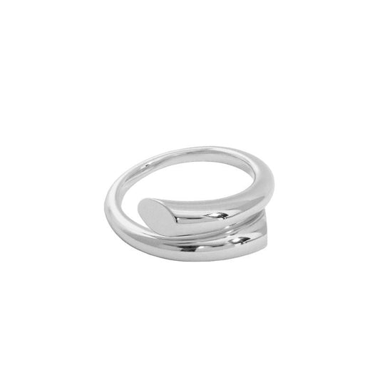 925 Sterling Silver Line Crossing Ring