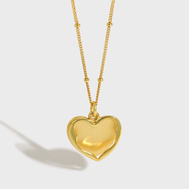 925 Sterling Silver Heart Pendant Necklace