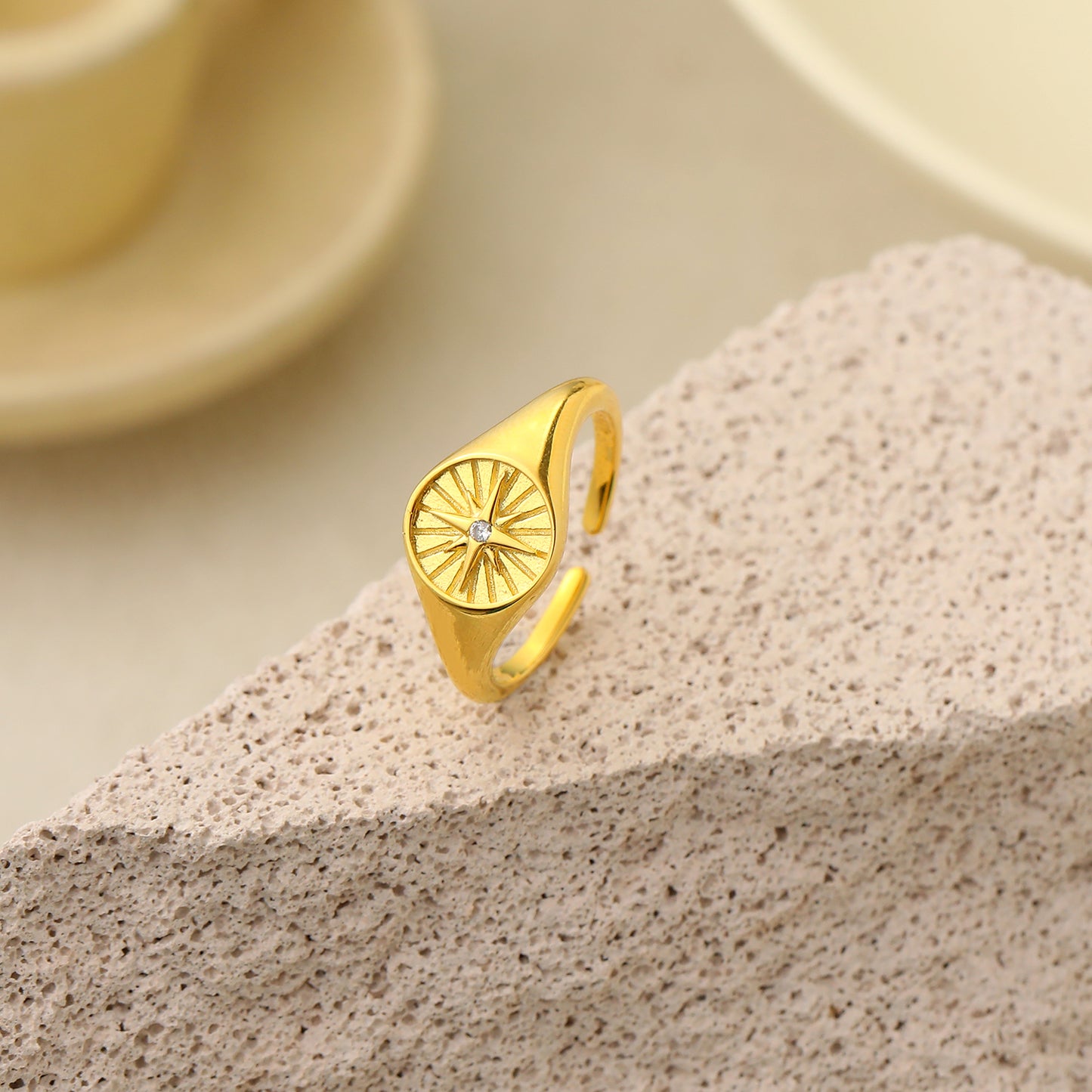 925 Sterling Silver CZ Sunshine Ring