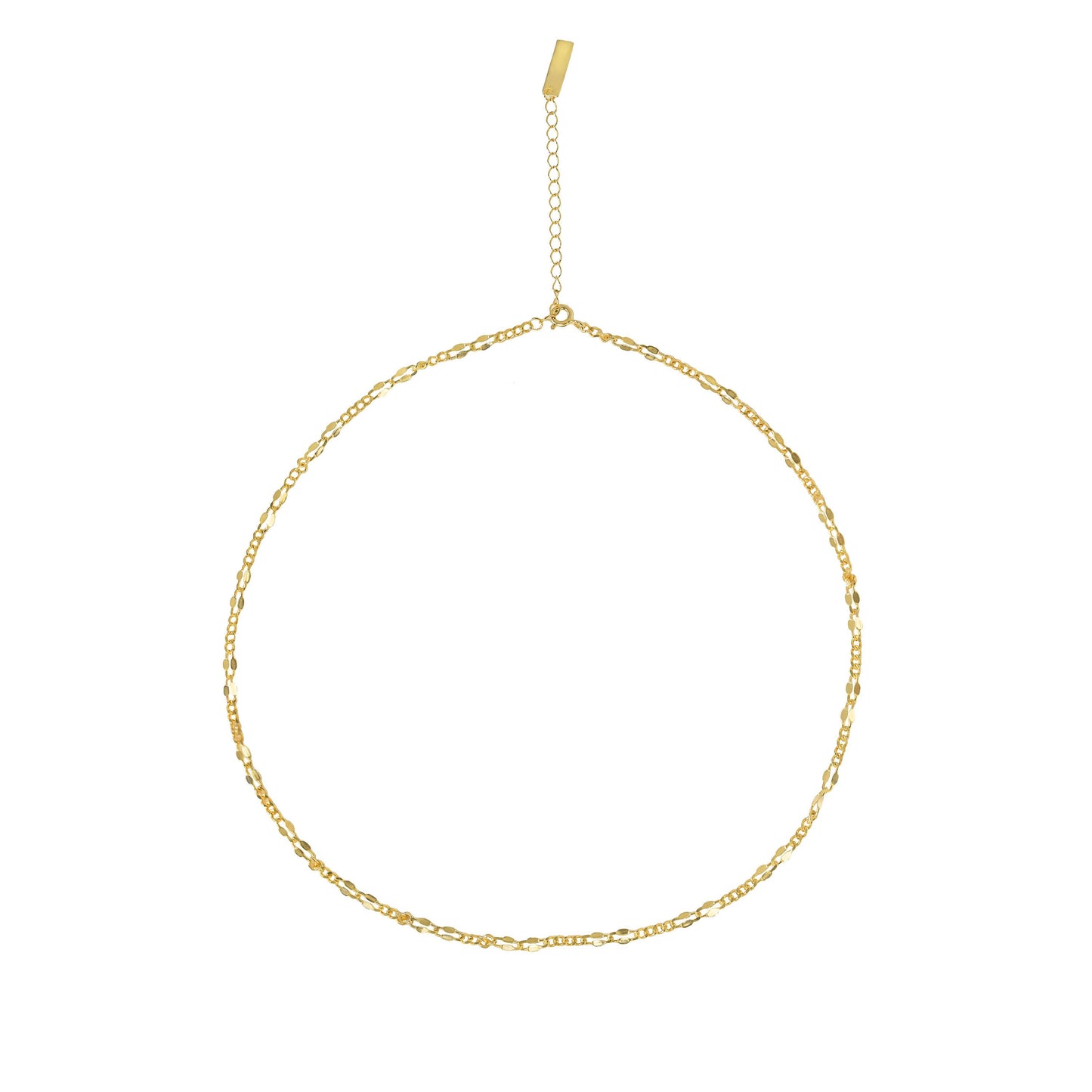 925 Sterling Silver Golden Chain Necklace