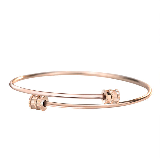 925 Sterling Silver Tube Open Bangle