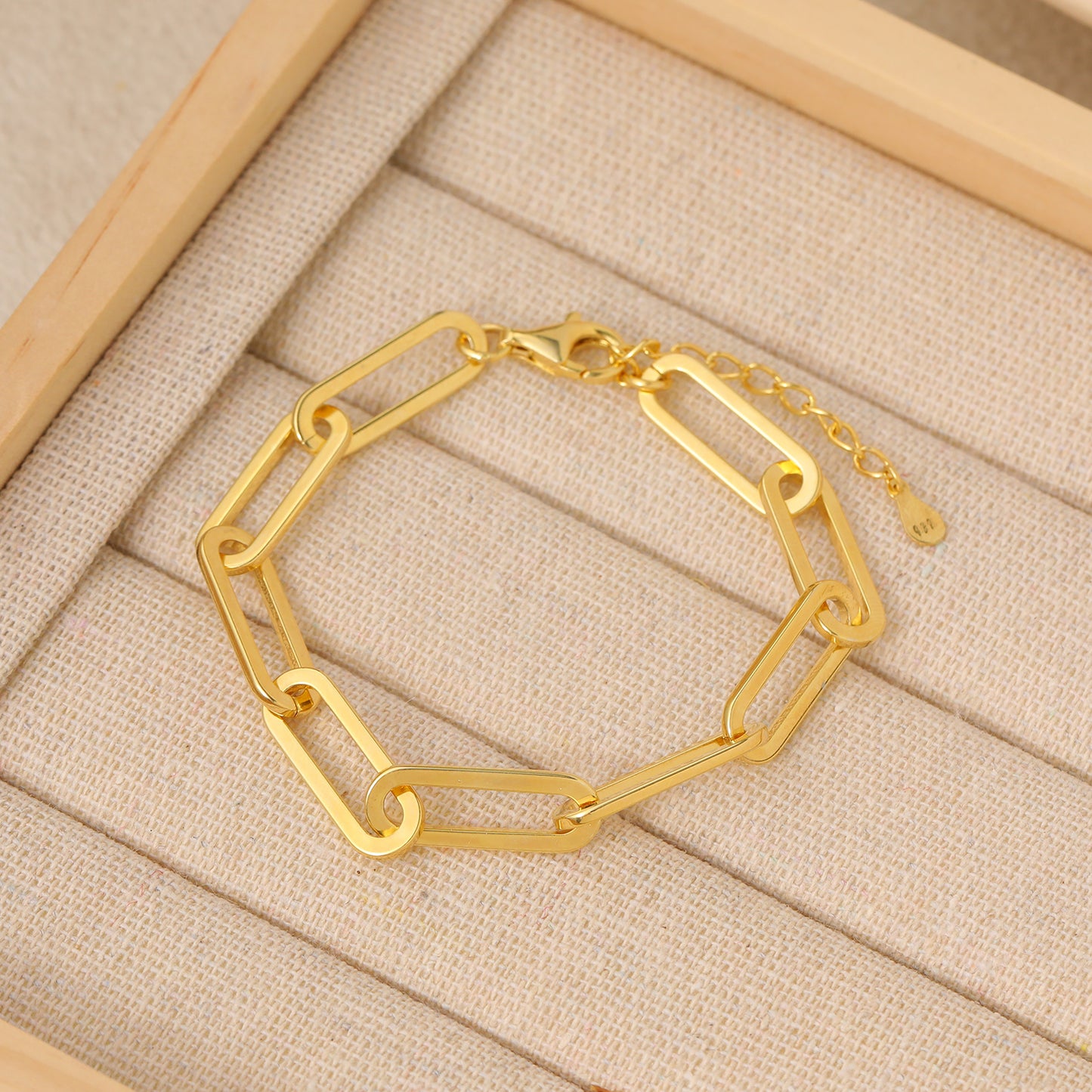 925 Sterling Silver Holiday Chain Bracelet