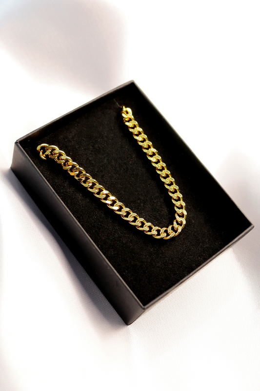 24K Gold Flat Cuban Chain Choker
