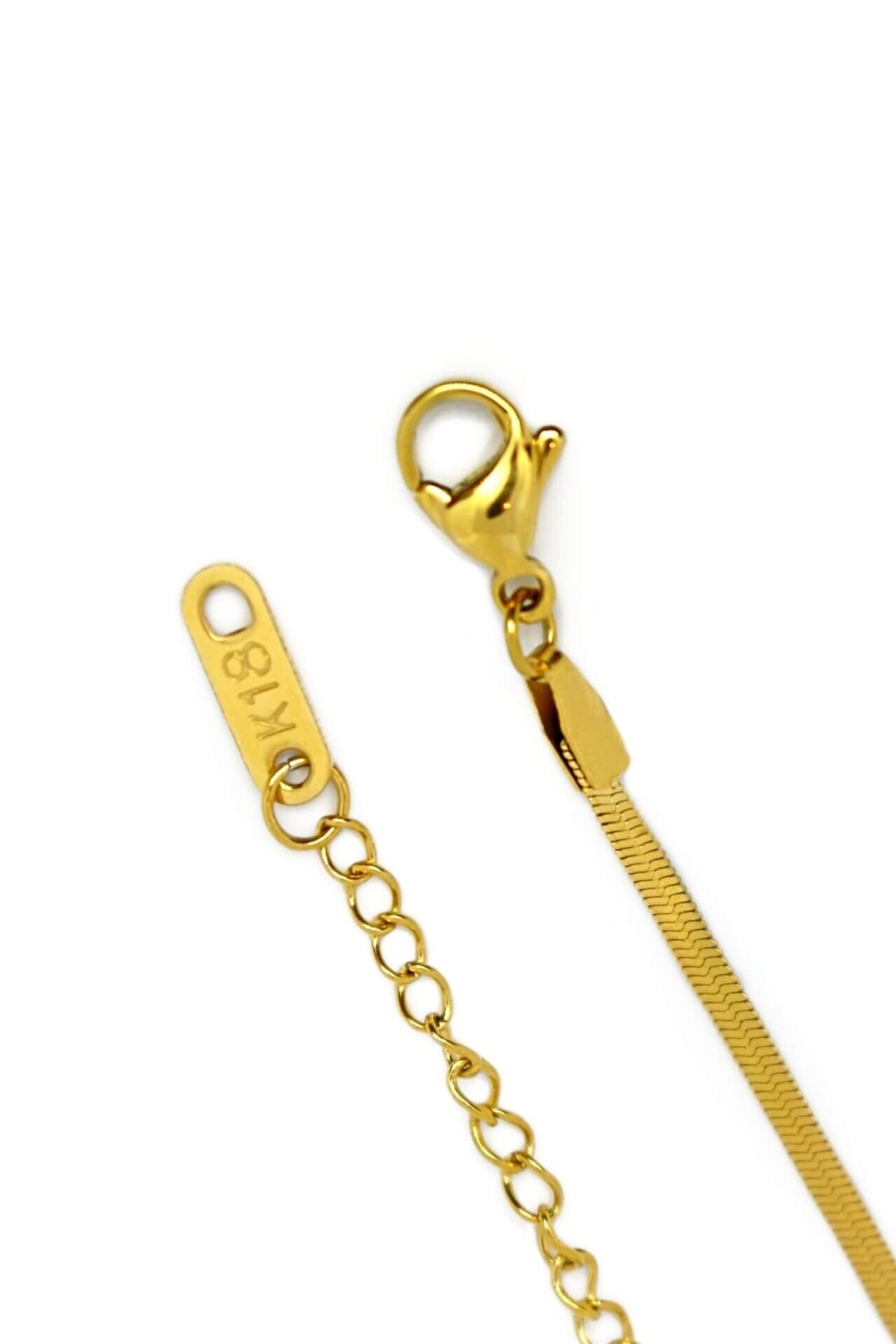 18K Gold Flat Chain Choker